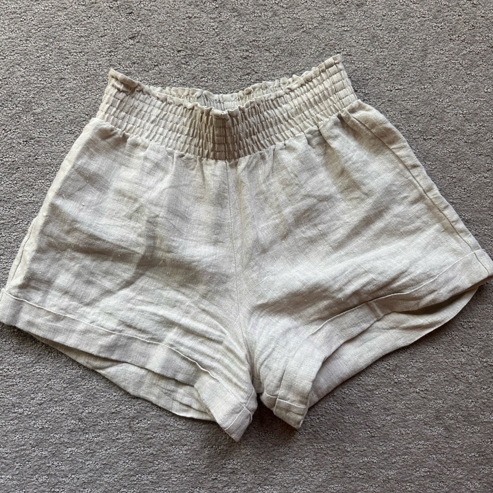 Reformation linen shorts